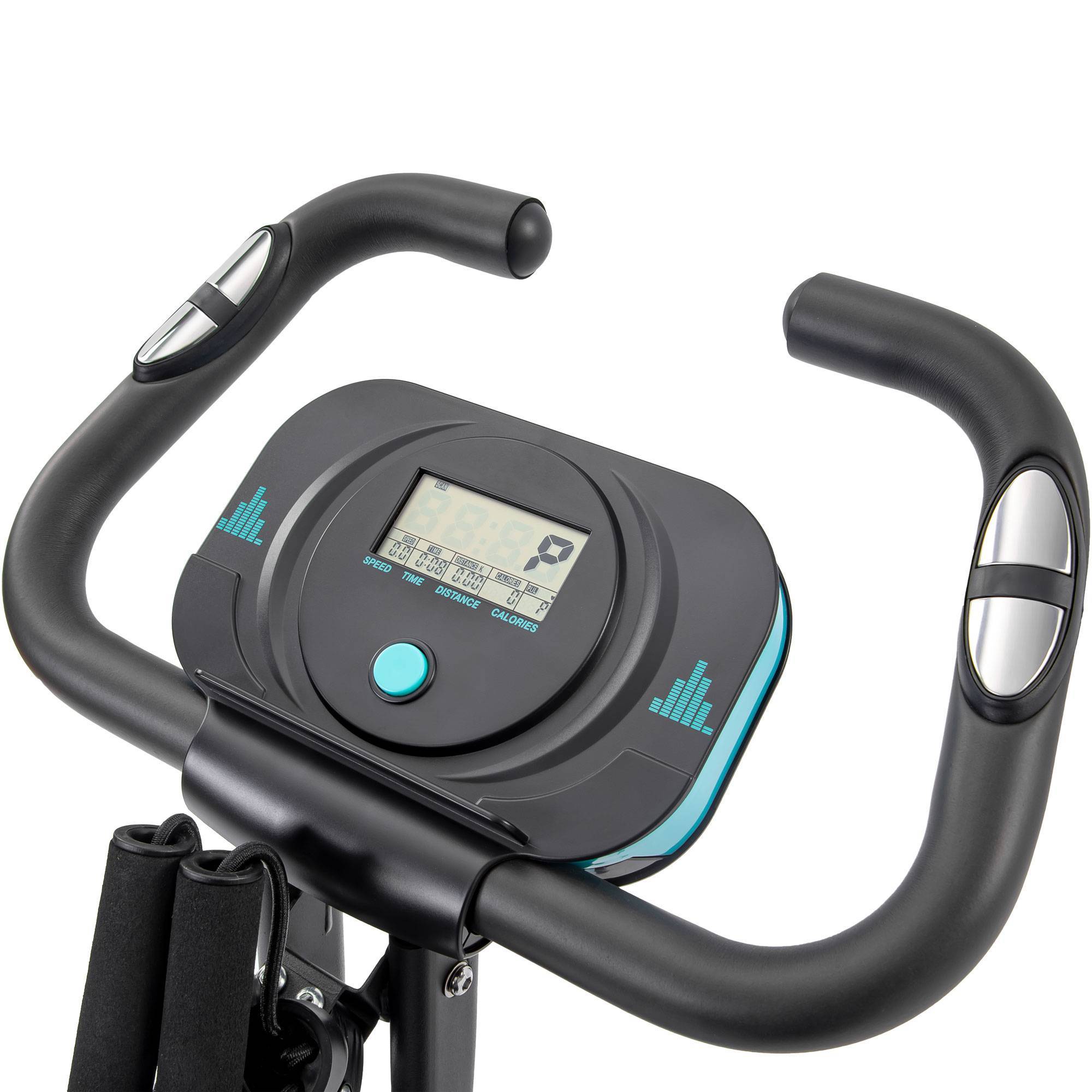 Folding Exercise Bike,Fitness Upright  Recumbent X-Bike  Adjustable Resistance
