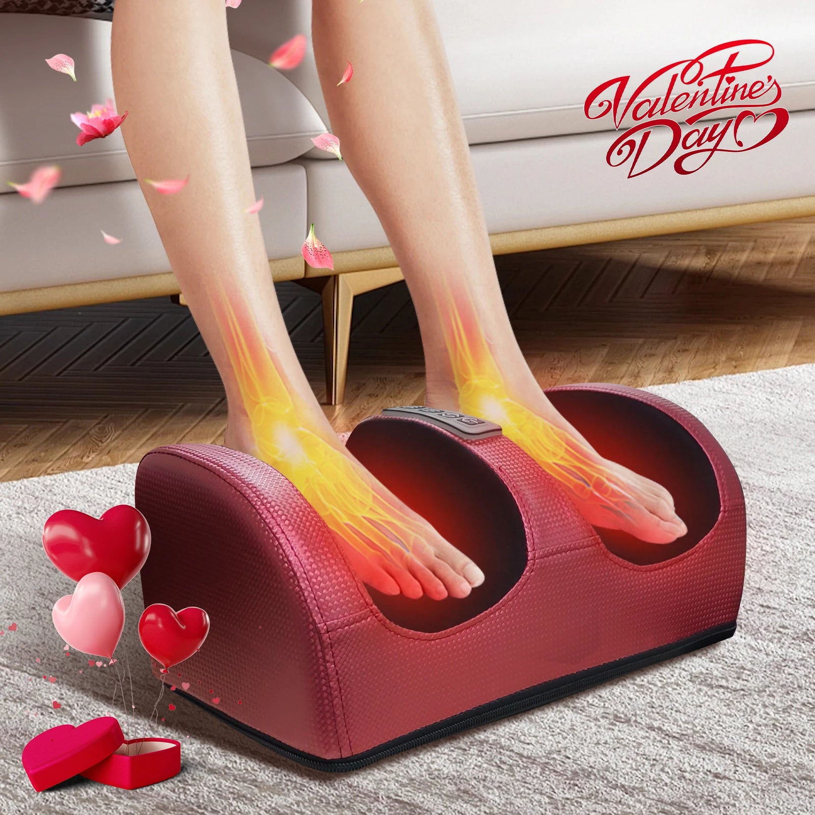 Foot massage machine Foot kneading foot leg massager electric heating home leg machine Christmas gifts, Valentine's Day gifts, M