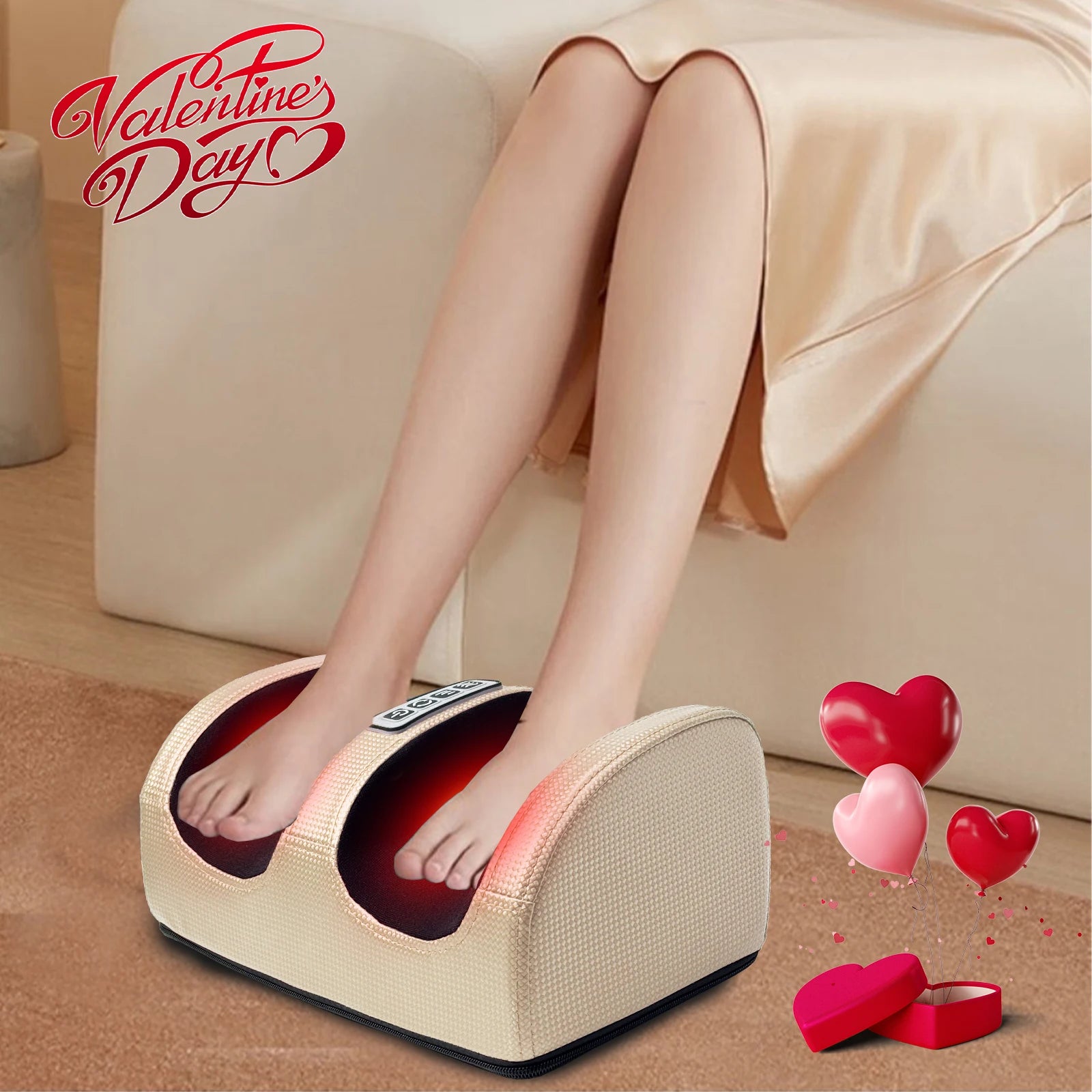 Foot massage machine Foot kneading foot leg massager electric heating home leg machine Christmas gifts, Valentine's Day gifts, M