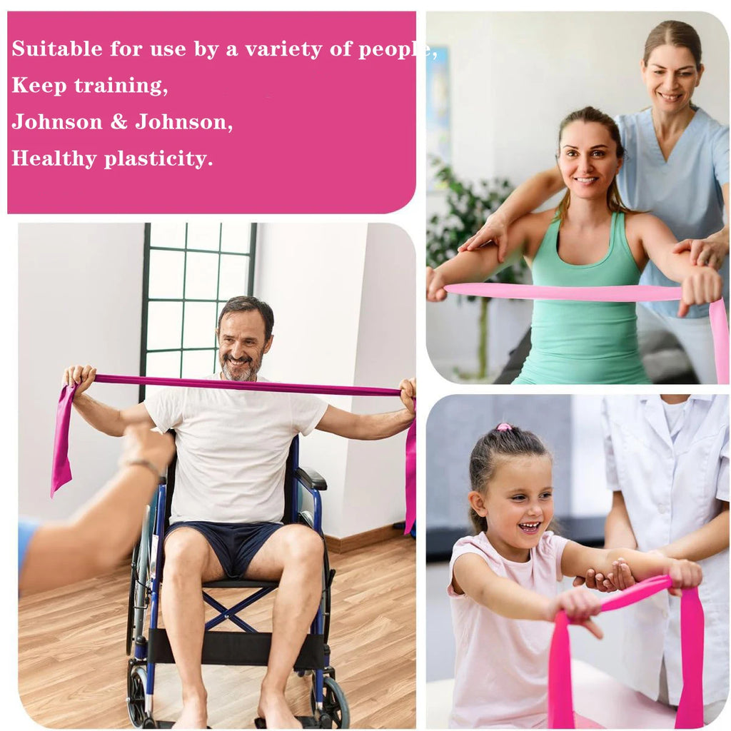 Yoga Pilates Resistance Band Long Training Stretch Bands for Physical Therapy Lower Body Home Gym Strength Elastic Exercise Band